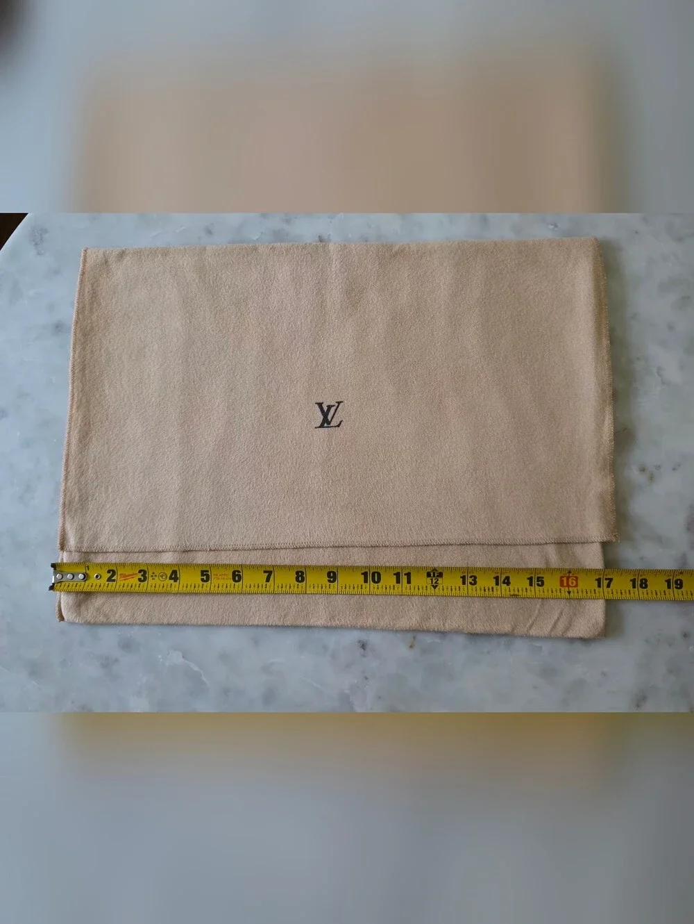 Louis Vuitton Beige Dust Bag with LV Logo-17"Wx12"H - Picture 3 of 4